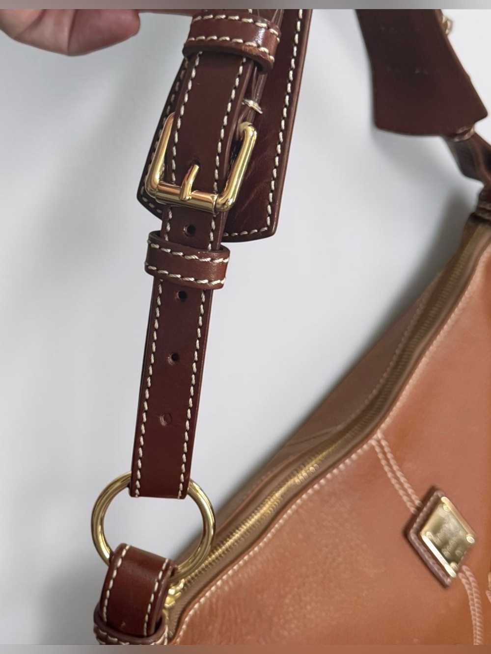 Authenticated Dooney & Bourke Brown Pebbled Leather Hobo Bag! COA! EUC! - Picture 9 of 15